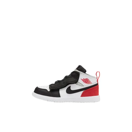Jordan 1 MID Alt MID Топ Обувь для малышей Черный белый красный Infant And Toddler