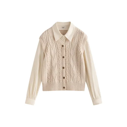 Inman Светлый Абрикос Белый Женские Рубашки