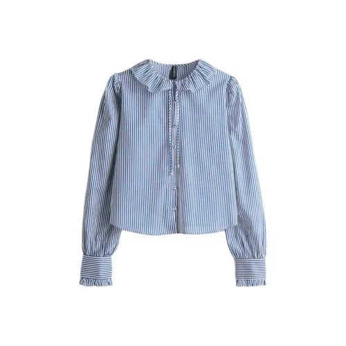 H M Синий Полосы Женские Рубашки