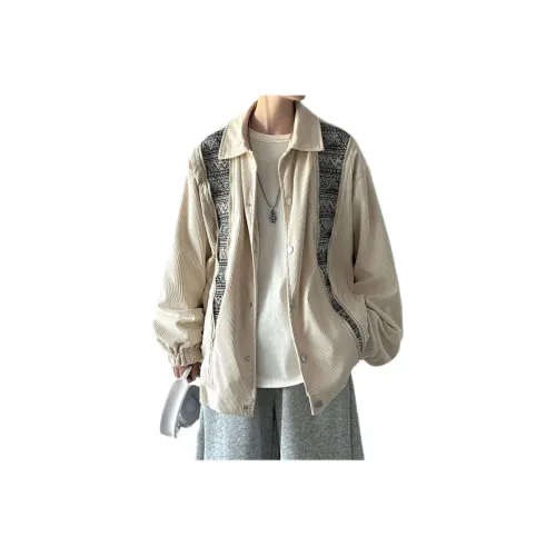 TONYBEAR Пэчворк Вельвет Премиум Casual Loose Форма Жакеты с отворотом Мужской