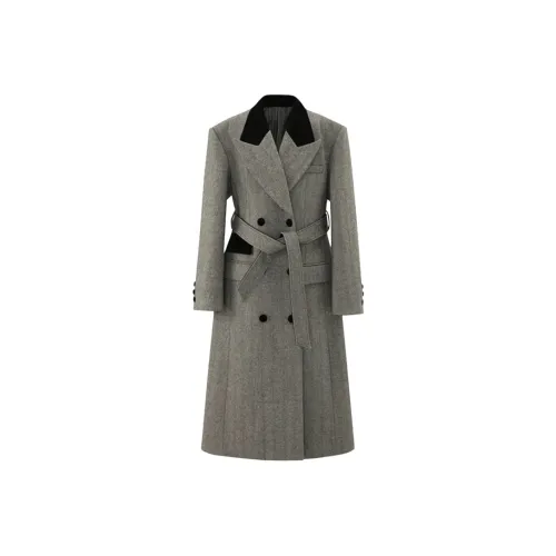 OYANXI Серый Женский Пальто