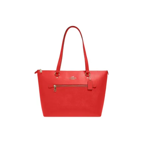 COACH Gallery Кожа Тоут Сумка Сумка для покупок Сумка Сумка через плечо Большая Женская Красная
