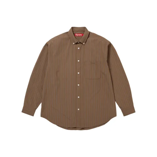 Supreme FW25 Полоска Рубашка Унисекс