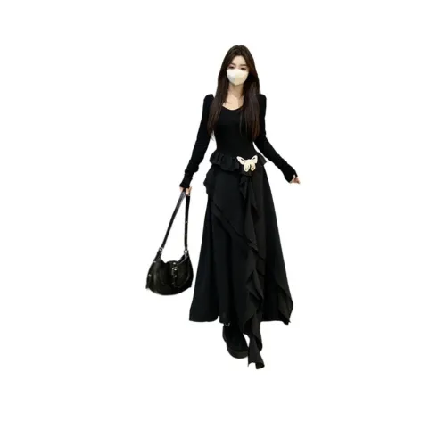 ZCDECO Длинное платье с длинными рукавами женское