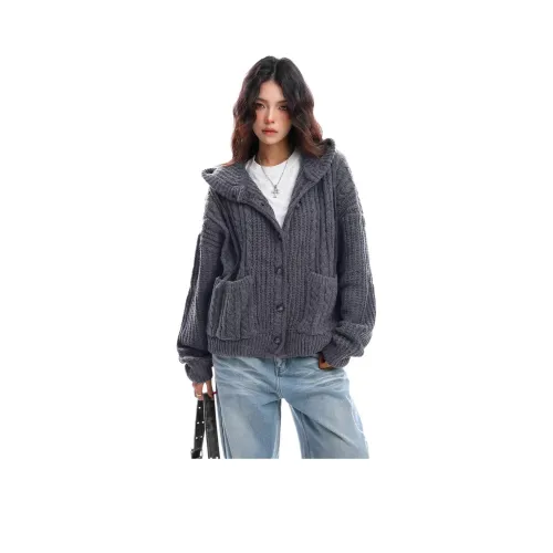 QIAOMONVHAI Серый Универсальный размер Женский Трикотаж