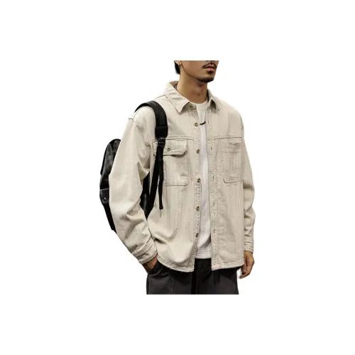 LUJIEBANG Серый Белый Мужской Джинсовые Куртки