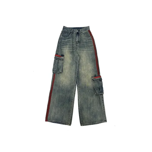 Розовый SGL 3023 Ностальгический синий Женские Брюки карго