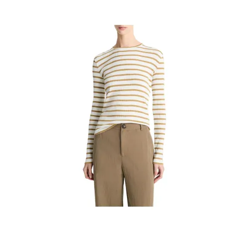 VINCE Песочный Шалфейно-зеленый Женские T-рубашки