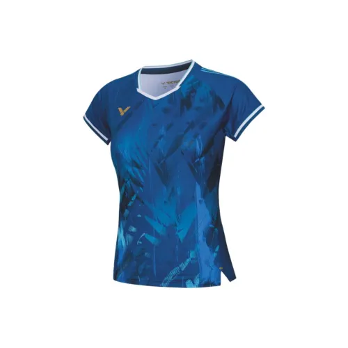 Victor Galaxy Синий Женская T-Рубашка