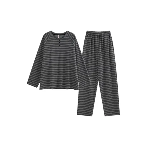 QIAOYUN Dark Gray Women's Pajama Sets QIAOYUN Темно-серый женский пижамный комплект