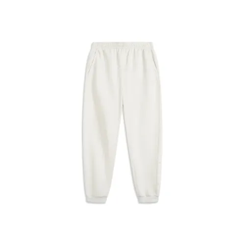 LINING Sports Life Collection Вязаные тренировочные штаны унисекс светлый фотиния серый