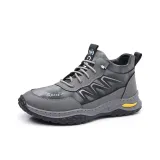 Серый хлопковый пуховик