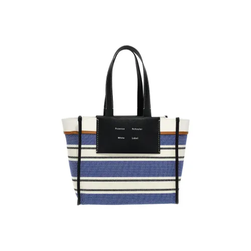 PROENZA SCHOULER Холст Панелированная Кожа Детали Сумка Большая Женская Многоцветная