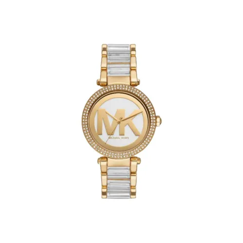 MICHAEL KORS Наручные часы Кварцевый механизм Нержавеющая сталь Ацетатный ремешок 39 мм Белый циферблат Унисекс