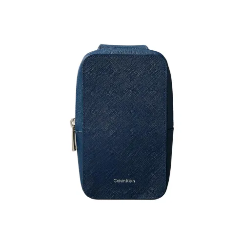 Calvin Klein Сумка через плечо из коровьей кожи мужская океан синий