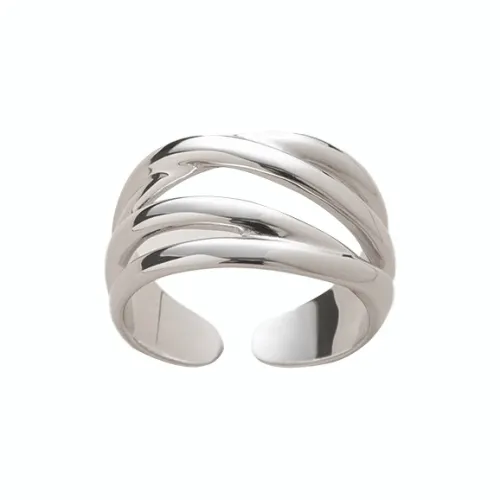 Solid Image S925 Серебряные Кольца с Честным Золотым Покрытием Белое Золото Женские