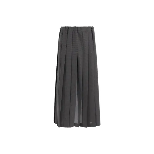 Yohji Yamamoto Y'S FW25 LENO CLOTH Гусиная лапка ПЛЕТИЙ ЮБКА Повседневная Длинная Юбка Женская