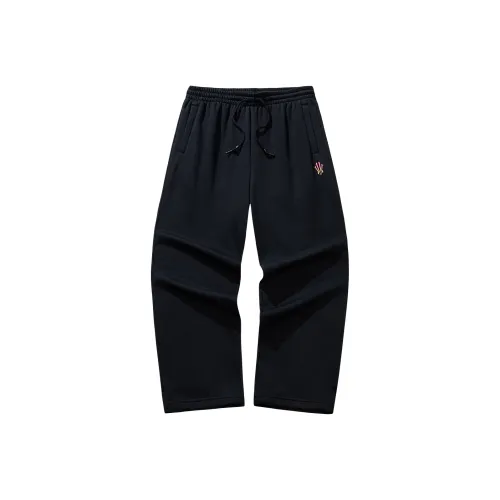 ANTA Вязаные тренировочные штаны унисекс основной цвет черный