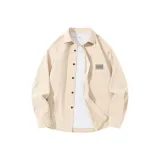 [Вельветовая рубашка] Светлый бежевый (Логотип на груди с четырьмя полосами Tb)