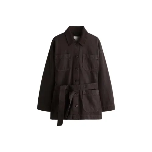 H M Темно-коричневые женские куртки