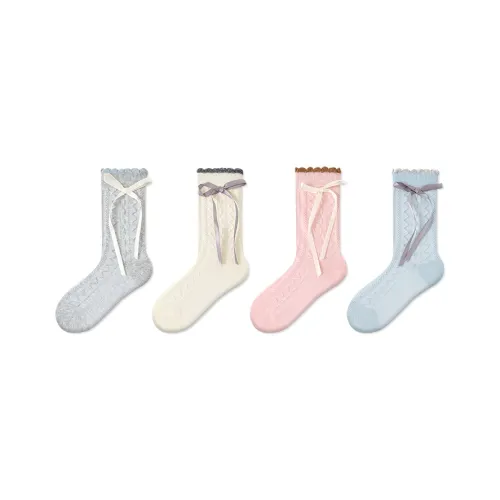 MIANQIXIONG Seaside Greetings 4 Pack Q401 Kids Socks MIANQIXIONG Seaside Greetings 4 Пачка Q401 Kids Носки
