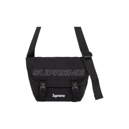 Supreme Нейлон Деним Курьерская Сумка Сумка через плечо Стандартная Унисекс Черный