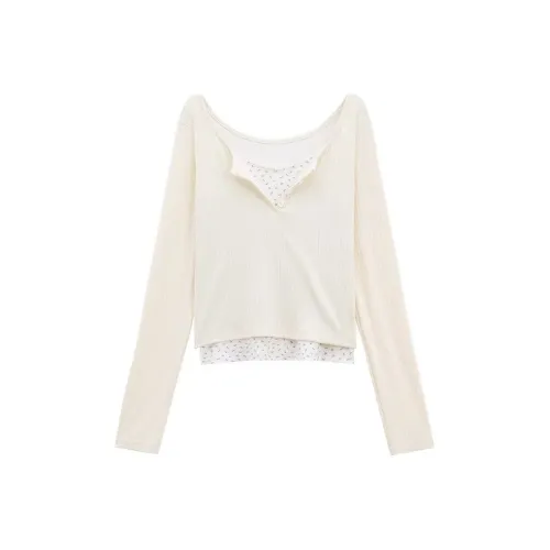 CASTLE WOODS Абрикос Женские T-рубашки