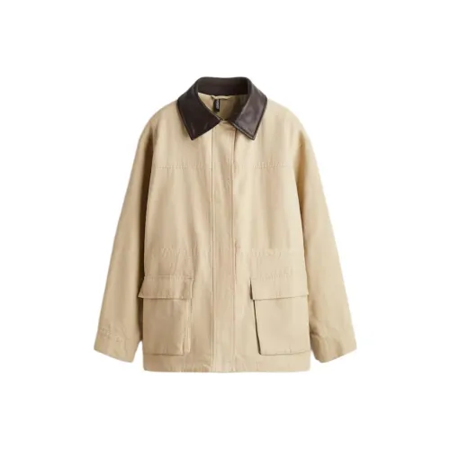 H M Light Beige Women's Jackets H M Светло-бежевые женские куртки