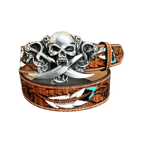 FUO ПУ (полиуретан) Сплав Кожаные ремни Унисекс 3,7см