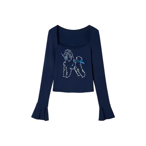 UENA Темно-синие в наличии Женские T-рубашки