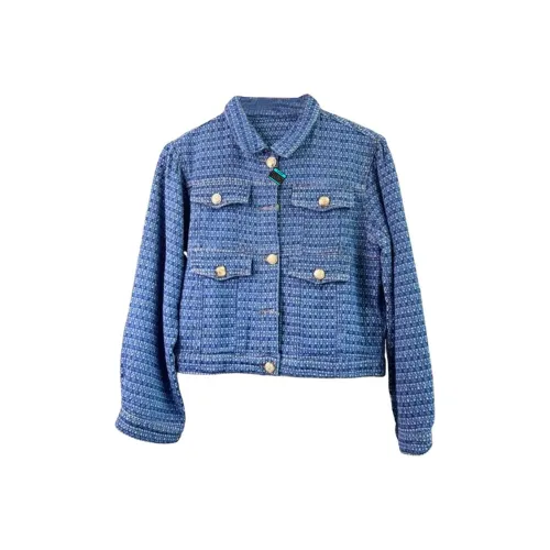 YEARNED Синий Женские Джинсовые Куртки