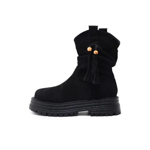 Be Good Корейский стиль Универсальный Модный Модный Удобный Повседневный Длинное голенище Ботинки 4CM Женские Gift Box Set