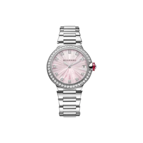 BVLGARI LVCEA Наручные часы Автоматический механический механизм ремешок из нержавеющей стали 33 мм розовый циферблат женские часы
