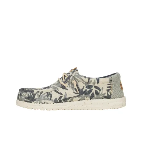 Heydude WALLY Palm Casual Shoes Men's Beige Green Heydude WALLY Palm Повседневная обувь Мужская Бежевый Зеленый
