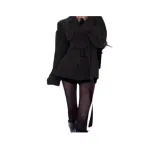 Черный тренч-пальто