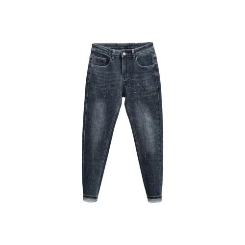 CAT'S PAW Синий Унисекс Джинсы