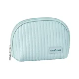 Полукруглая сумка для макияжа, оранжевая, синяя, 1 размер