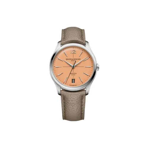 Baume Mercier Clifton Collection Автоматический Механический Механизм Часы Унисекс 39 мм Апельсин Циферблат