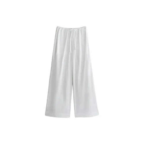 ZARA Белые Женские Пижамные Штаны