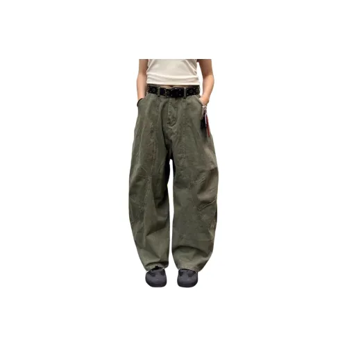 UNA RETA Зеленый Унисекс Повседневные Штаны