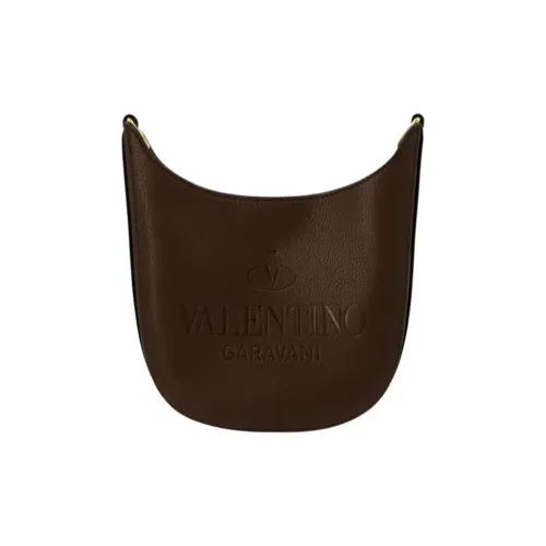 Valentino Сумка-хобо из телячьей кожи сумка через плечо женская коричневая