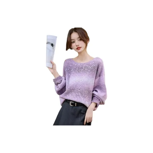 Still quiet Фиолетовый Женский Трикотаж