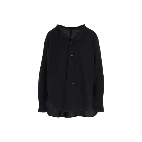 Yohji Yamamoto Y'S FW25 Тонкий хлопок Саржа Бахрома Ожерелье-чокер БЛОУЗА Рубашка Женская