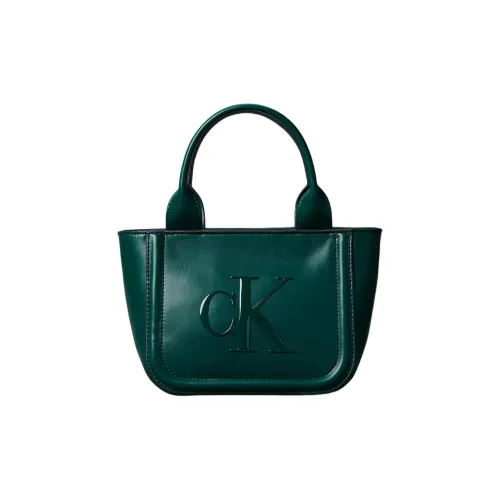 CALVIN KLEIN Полиуретан Тоут Сумка Сумка для покупок Сумка Маленькая Женская Зеленая