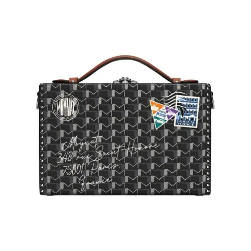 Moynat Canvas Portable Storage Box Unisex Carbon Silver