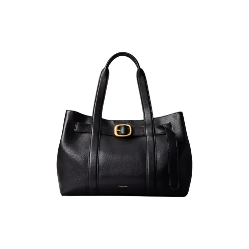 CALVIN KLEIN Полиуретан Тоут Сумка Сумка для покупок Сумка Обычная Женская Черная