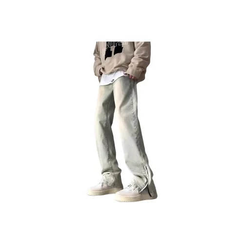 GEOGRE ALEX Желтый Грязь Унисекс Джинсы