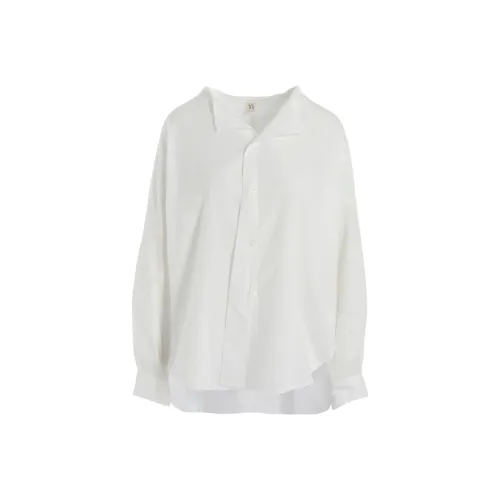 Yohji Yamamoto Y'S FW25 Тонкий хлопок Саржа Бахрома Ожерелье-чокер БЛОУЗА Рубашка Женская