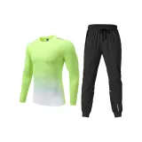 Комплект одежды [Неоново-зеленый топ + черные штаны]
