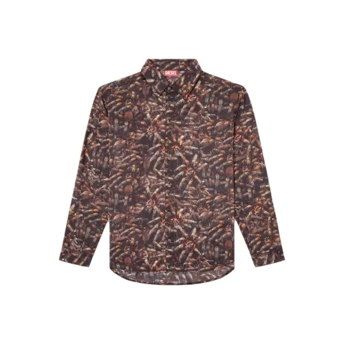 DIESEL Коричневые Мужские Рубашки